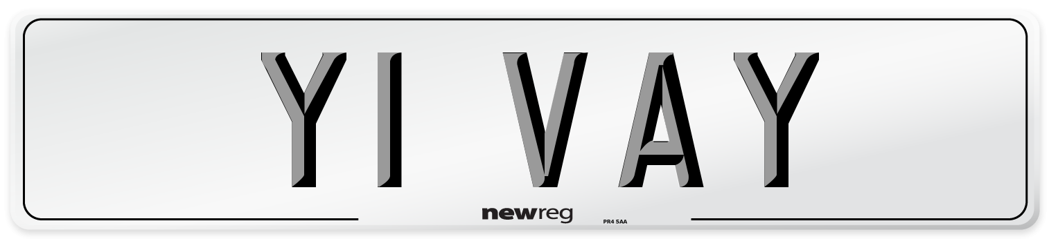 Y1 VAY Number Plate from New Reg